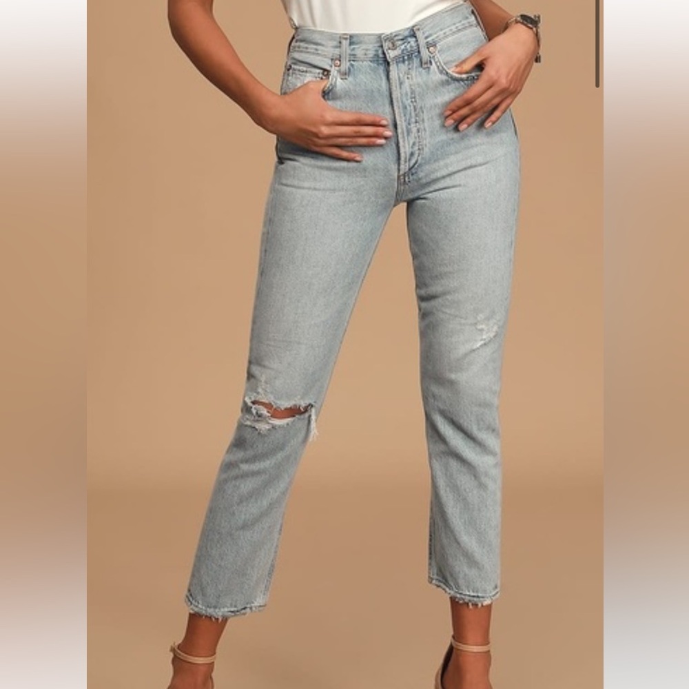 Agolde Riley jeans in light wash